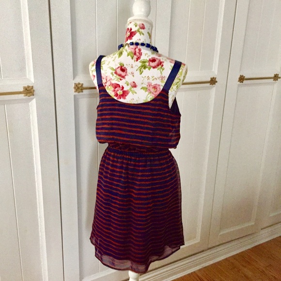 Gorgeous Navy & Rust Xhilaration Dress - Picture 3 of 7